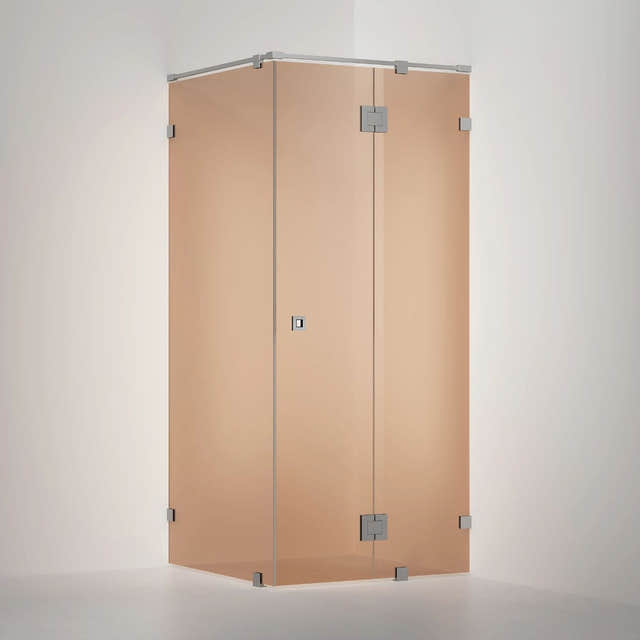 INR Dusjhjørne ARC 15 Original Måltilpasset Brushed stainless / Måltilpasset / Bronse glass INR Iconic Nordic Rooms Dusjhjørne INR-11542400