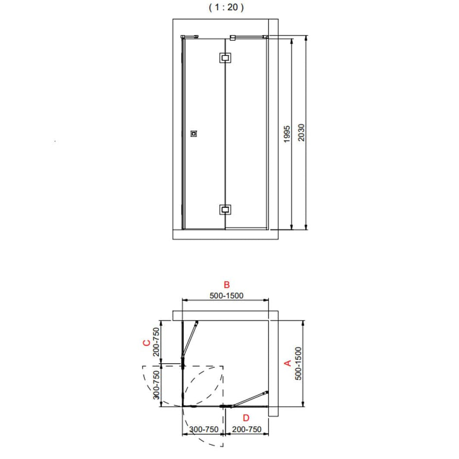 INR Dusjhjørne ARC 16 Frame Måltilpasset INR Iconic Nordic Rooms Dusjhjørne