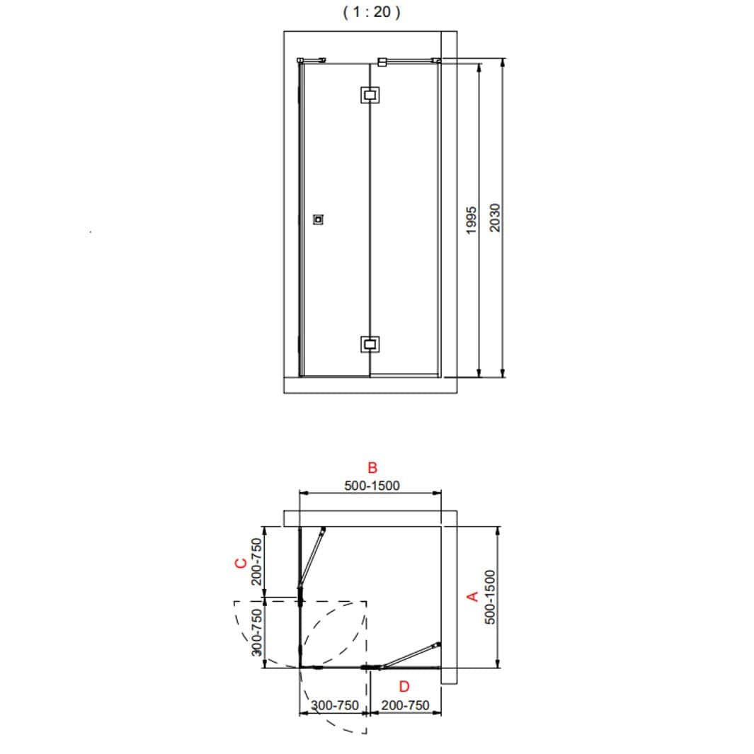 INR Dusjhjørne ARC 16 Frame Måltilpasset INR Iconic Nordic Rooms Dusjhjørne