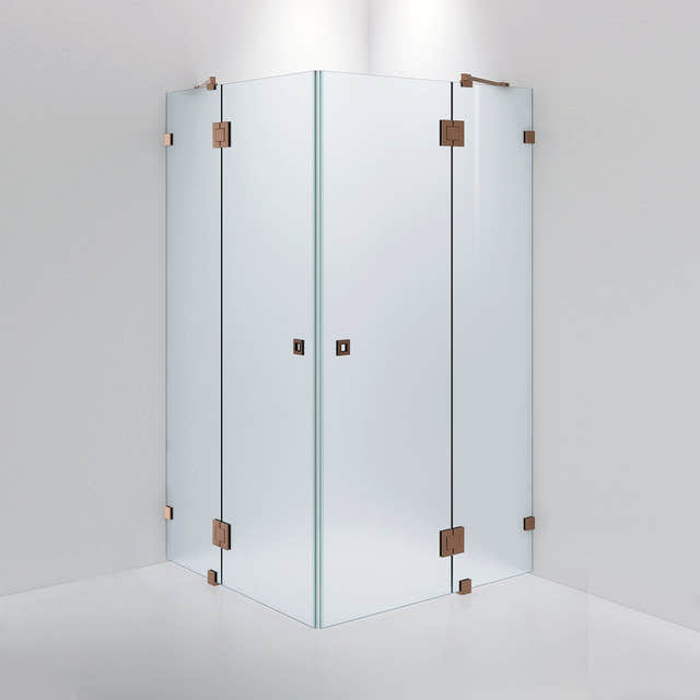 INR Dusjhjørne ARC 16 Måltilpasset Brushed bronze / Måltilpasset / Frostet glass INR Iconic Nordic Rooms Dusjhjørne INR-11610600
