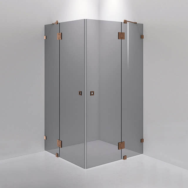 INR Dusjhjørne ARC 16 Måltilpasset Brushed bronze / Måltilpasset / Grått glass INR Iconic Nordic Rooms Dusjhjørne INR-11603600