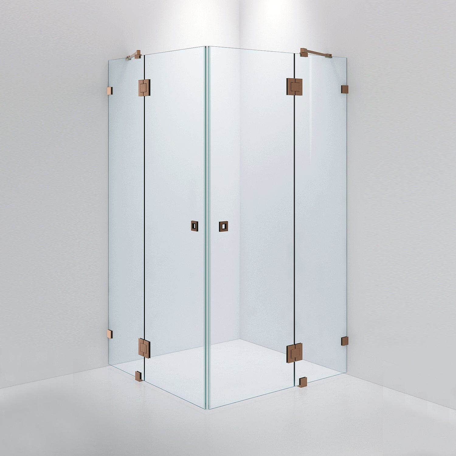 INR Dusjhjørne ARC 16 Måltilpasset Brushed bronze / Måltilpasset / Klart glass INR Iconic Nordic Rooms Dusjhjørne INR-11602600