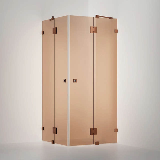 INR Dusjhjørne ARC 16 Original Måltilpasset Brushed bronze / Måltilpasset / Bronse glass INR Iconic Nordic Rooms Dusjhjørne INR-11642600