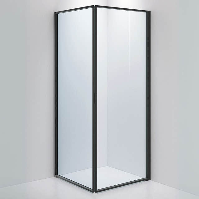 INR Dusjhjørne EDGE 12 900x900 mm / Matt svart / Klart glass INR Iconic Nordic Rooms Dusjhjørne INR-212002199