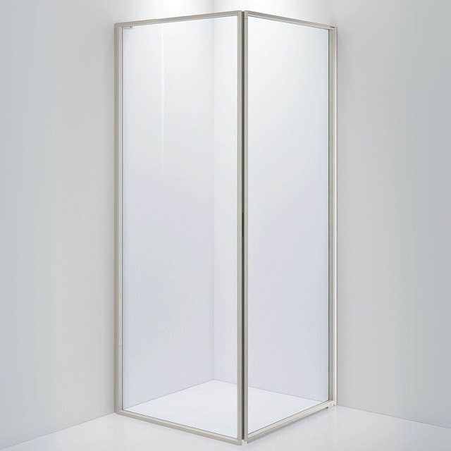 INR Dusjhjørne EDGE 13 Måltlpasset - høyre / Stone / Klart glass INR Iconic Nordic Rooms Dusjhjørne INR-213202400