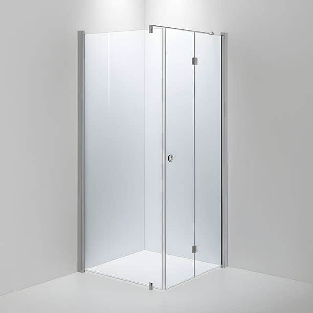 INR Dusjhjørne LINC 13 Flex Måltilpasset Matt aluminium / Måltilpasset - høyre / Klart glass INR Iconic Nordic Rooms Dusjhjørne INR-513402900