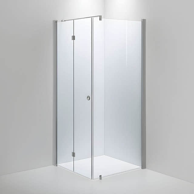 INR Dusjhjørne LINC 13 Flex Måltilpasset Matt aluminium / Måltilpasset - venstre / Klart glass INR Iconic Nordic Rooms Dusjhjørne INR-513302900
