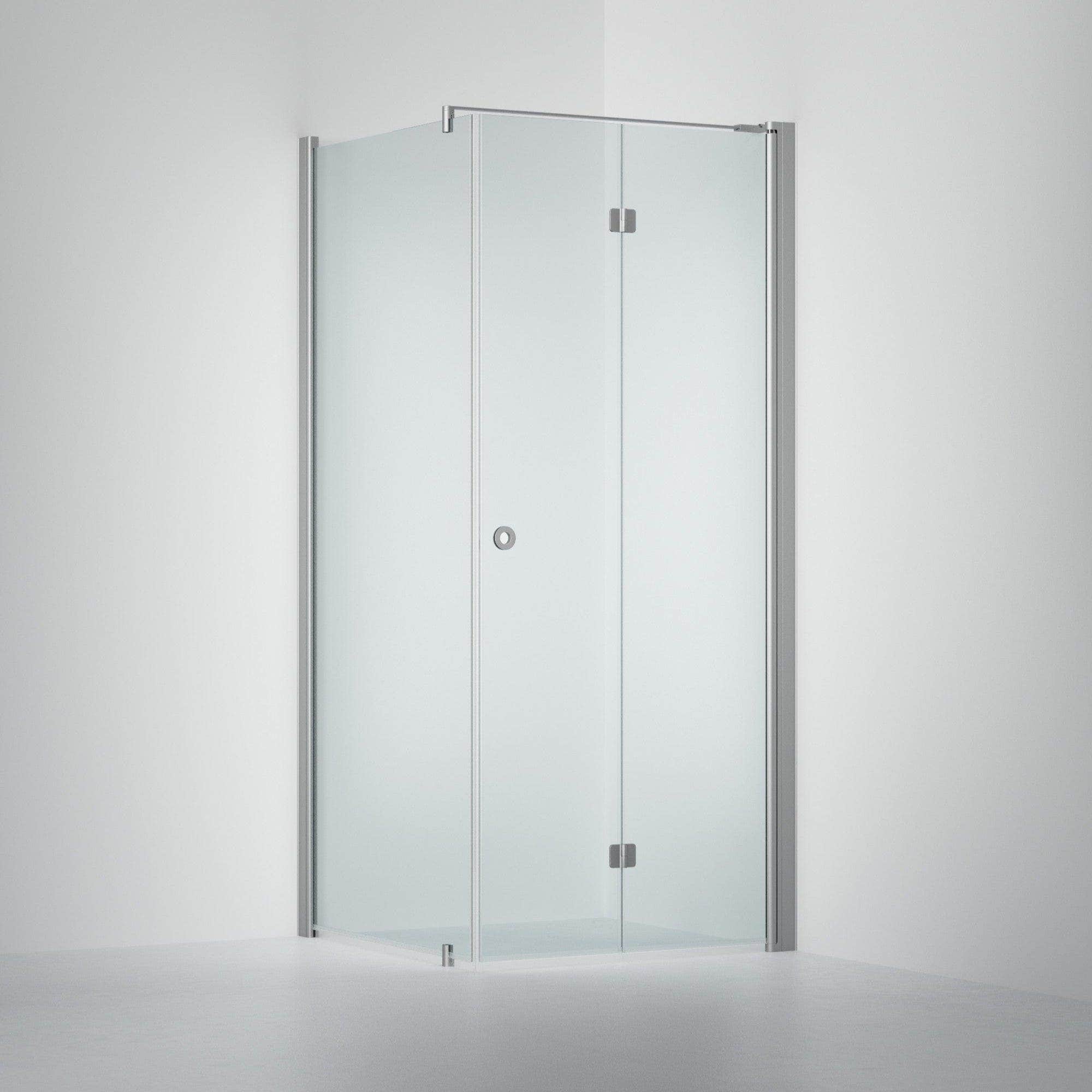 INR Dusjhjørne LINC 13 Flex Original Matt aluminium / 70x70cm / Høyre hengslet INR Iconic Nordic Rooms Dusjhjørne INR-513402977