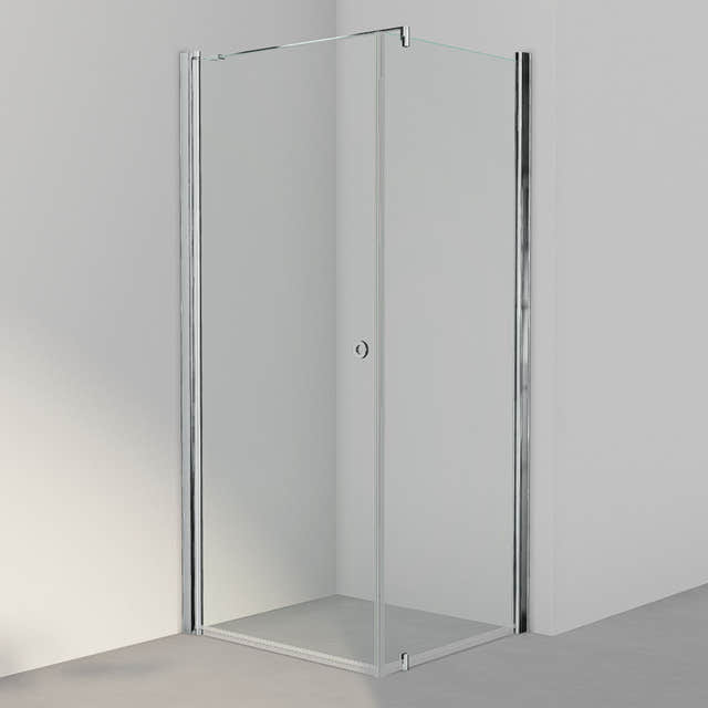 INR Dusjhjørne LINC 13 Original Krom / 90x80cm / Klart glass INR Iconic Nordic Rooms Dusjhjørne INR-51302398