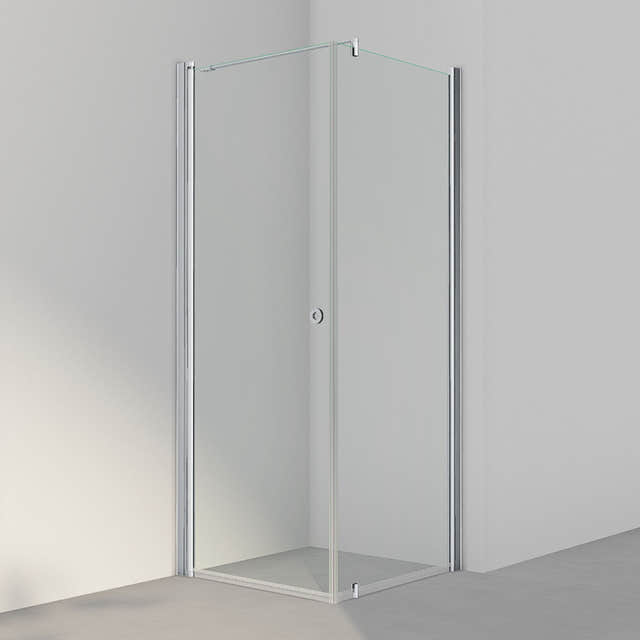 INR Dusjhjørne LINC 13 Original Matt aluminium / 80x80cm / Klart glass INR Iconic Nordic Rooms Dusjhjørne INR-51302988