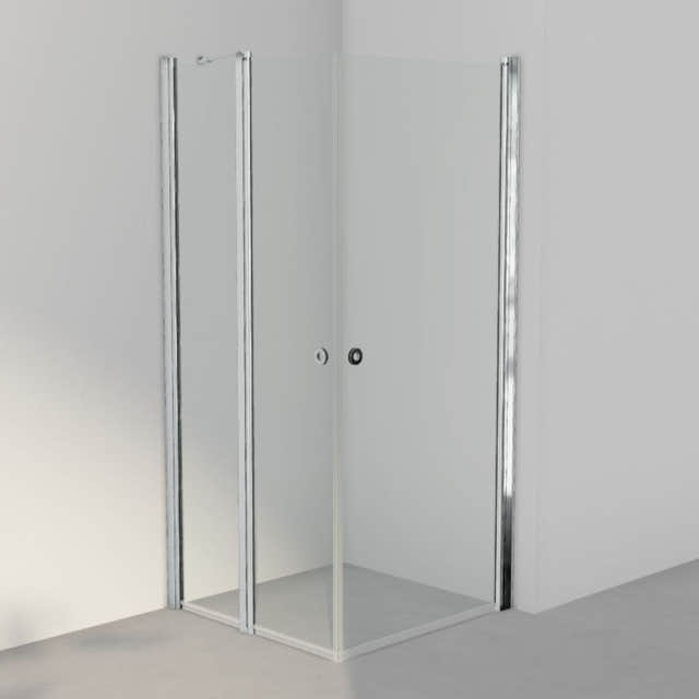 INR Dusjhjørne LINC 14 Original Måltilpasset Krom / Måltilpasset - høyre / Klart glass INR Iconic Nordic Rooms Dusjhjørne INR-514202300