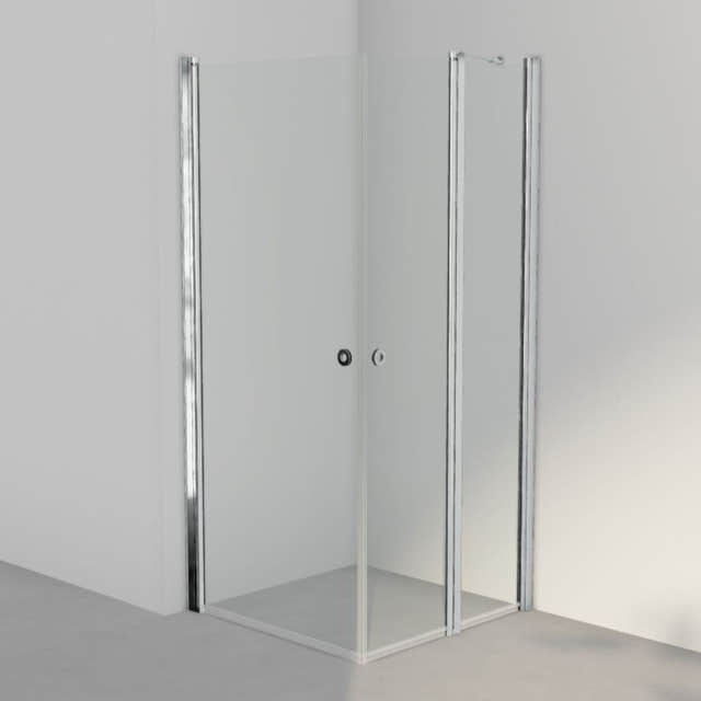 INR Dusjhjørne LINC 14 Original Måltilpasset Krom / Måltilpasset - venstre / Klart glass INR Iconic Nordic Rooms Dusjhjørne INR-514102300