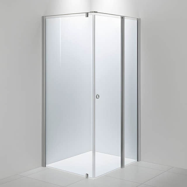INR Dusjhjørne LINC 15 Original Måltilpasset Matt aluminium / Måltilpasset - høyre / Klart glass INR Iconic Nordic Rooms Dusjhjørne INR-515202900
