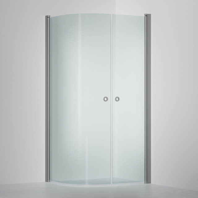 INR Dusjhjørne LINC 55 Original Måltilpasset Matt aluminium / Måltilpasset / Klart glass INR Iconic Nordic Rooms Dusjhjørne INR-55502980