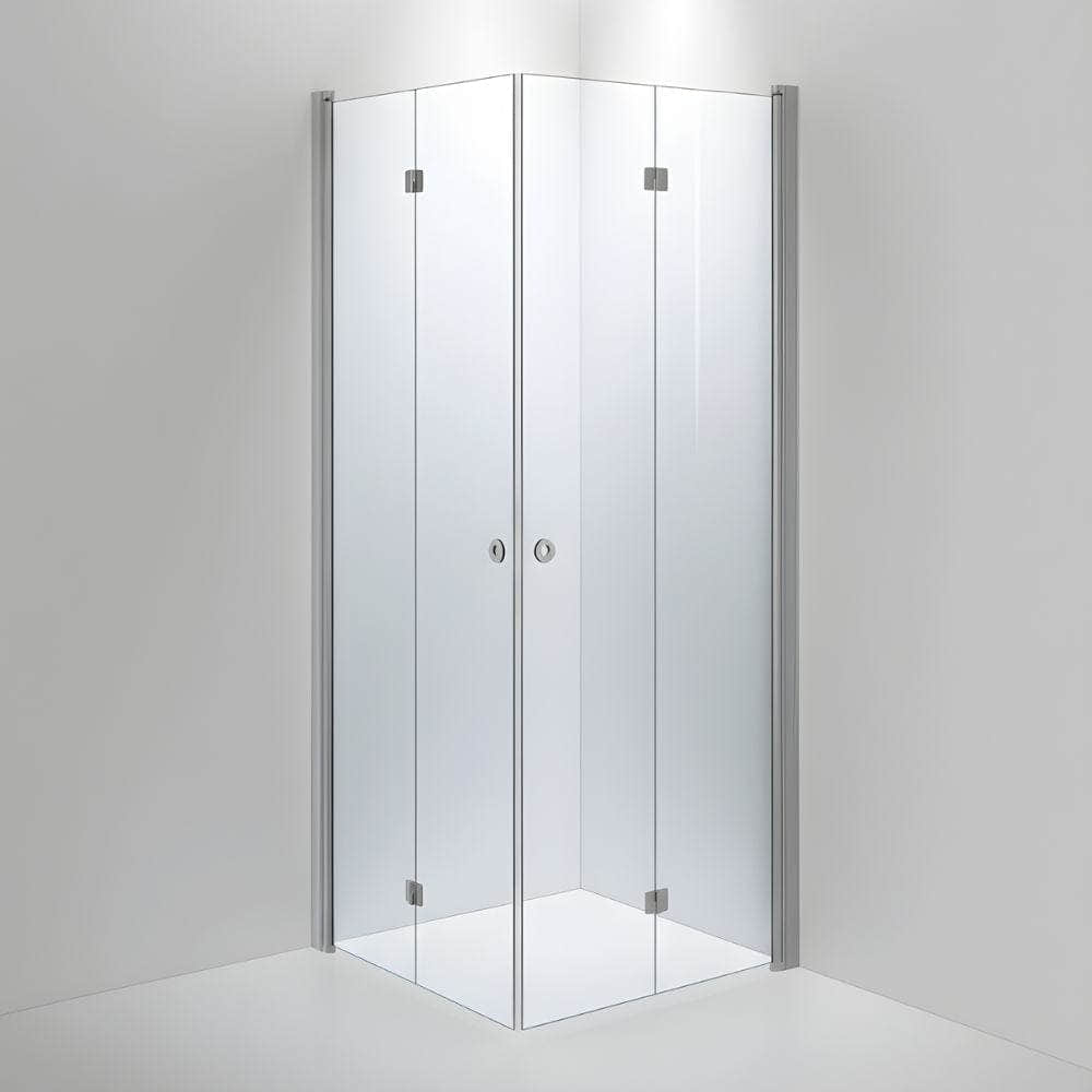 INR Dusjhjørne LINC ANGEL Flex Måltilpasset Matt aluminium / Måltilpasset / Klart glass INR Iconic Nordic Rooms Dusjhjørne INR-512102900