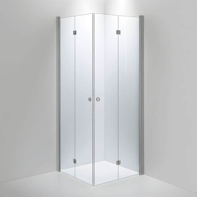 INR Dusjhjørne LINC ANGEL Flex Måltilpasset Matt aluminium / Måltilpasset / Klart glass INR Iconic Nordic Rooms Dusjhjørne INR-512102900