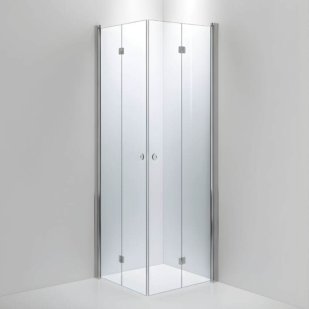 INR Dusjhjørne LINC Angel Flex Standardmål Krom / 80x80cm / Klart glass INR Iconic Nordic Rooms Dusjhjørne INR-512102388