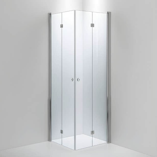 INR Dusjhjørne LINC Angel Flex Standardmål Krom / 80x80cm / Klart glass INR Iconic Nordic Rooms Dusjhjørne INR-512102388
