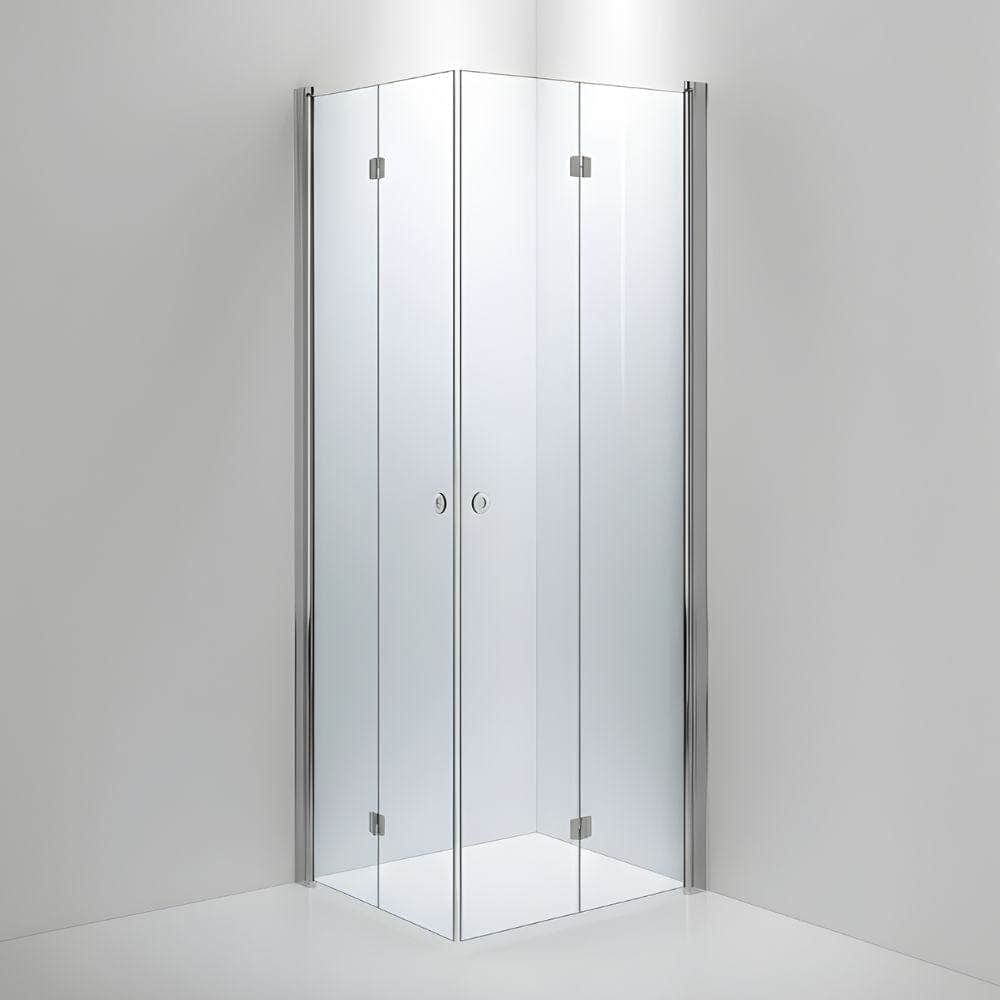INR Dusjhjørne LINC Angel Flex Standardmål Krom / 80x90cm / Klart glass INR Iconic Nordic Rooms Dusjhjørne INR-512102389