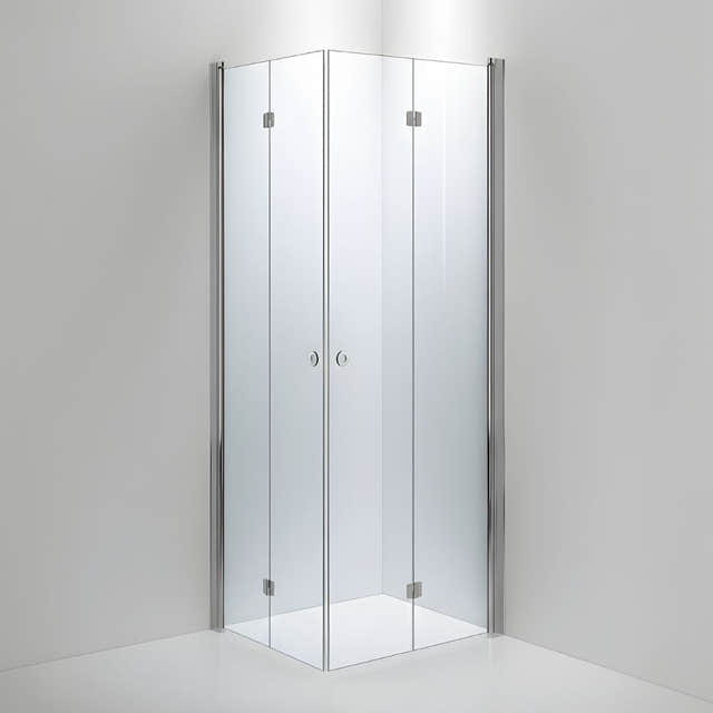 INR Dusjhjørne LINC Angel Flex Standardmål Krom / 80x90cm / Klart glass INR Iconic Nordic Rooms Dusjhjørne INR-512102389