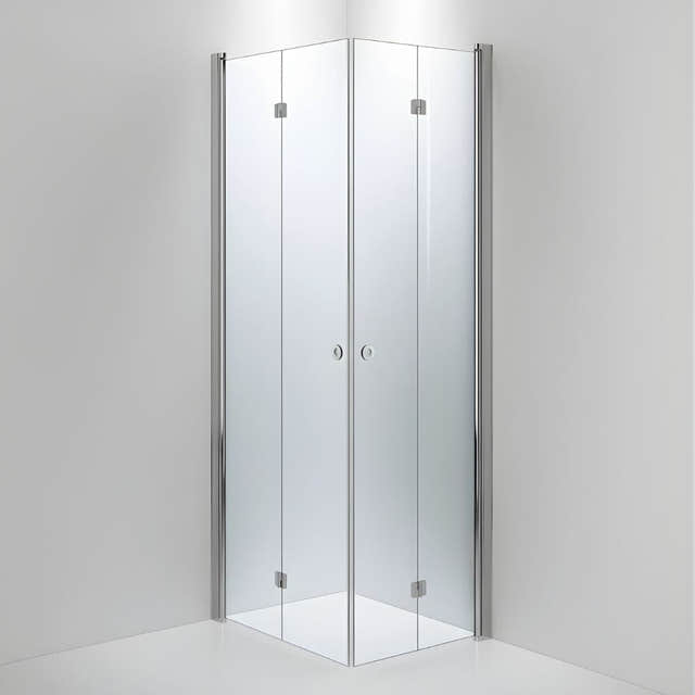 INR Dusjhjørne LINC Angel Flex Standardmål Krom / 90x70cm / Klart glass INR Iconic Nordic Rooms Dusjhjørne INR-512102397