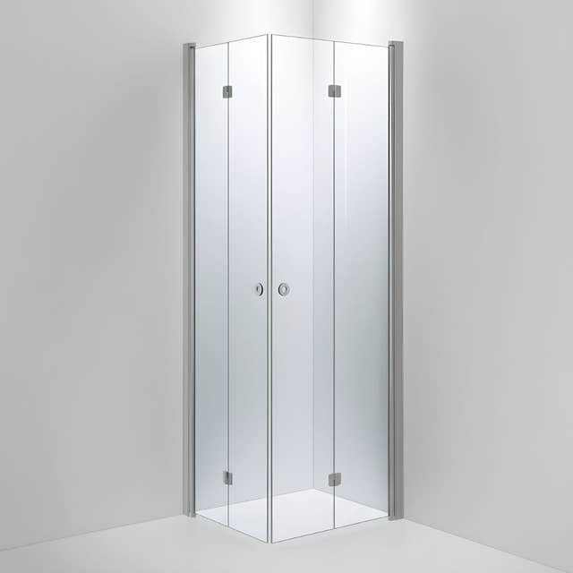 INR Dusjhjørne LINC Angel Flex Standardmål Matt aluminium / 70x80cm / Klart glass INR Iconic Nordic Rooms Dusjhjørne INR-512102978
