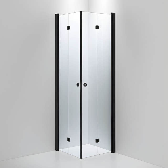 INR Dusjhjørne LINC Angel Flex Standardmål Svart matt / 70x70cm / Klart glass INR Iconic Nordic Rooms Dusjhjørne INR-512102177