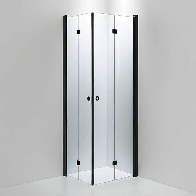 INR Dusjhjørne LINC Angel Flex Standardmål Svart matt / 70x80cm / Klart glass INR Iconic Nordic Rooms Dusjhjørne INR-512102178