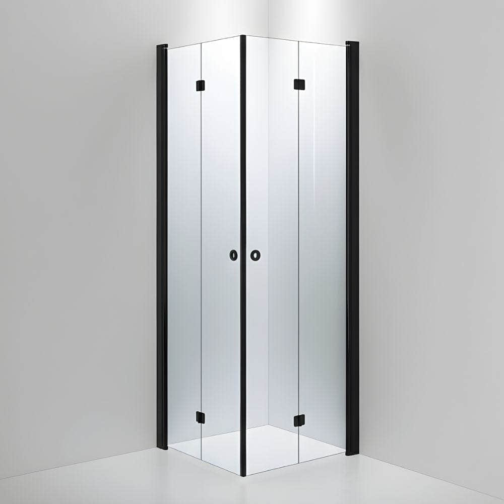 INR Dusjhjørne LINC Angel Flex Standardmål Svart matt / 80x80cm / Klart glass INR Iconic Nordic Rooms Dusjhjørne INR-512102188