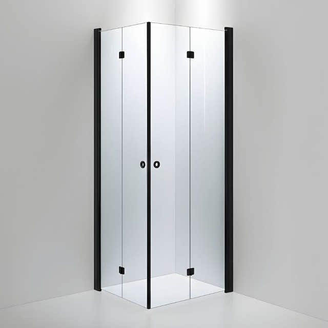 INR Dusjhjørne LINC Angel Flex Standardmål Svart matt / 80x90cm / Klart glass INR Iconic Nordic Rooms Dusjhjørne INR-512102189