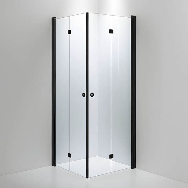 INR Dusjhjørne LINC Angel Flex Standardmål Svart matt / 90x90cm / Klart glass INR Iconic Nordic Rooms Dusjhjørne INR-512102199