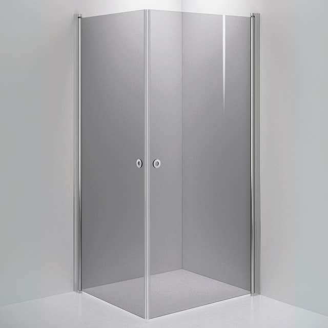 INR Dusjhjørne LINC ANGEL Grått Glass Krom / 90x100cm / Grått glass INR Iconic Nordic Rooms Dusjhjørne INR-51203391