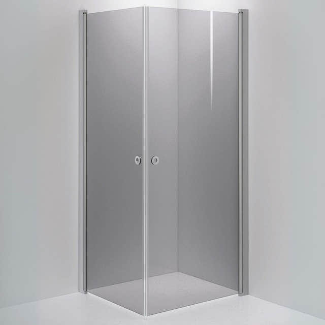 INR Dusjhjørne LINC ANGEL Grått Glass Matt aluminium / 80x90cm / Grått glass INR Iconic Nordic Rooms Dusjhjørne INR-51203989