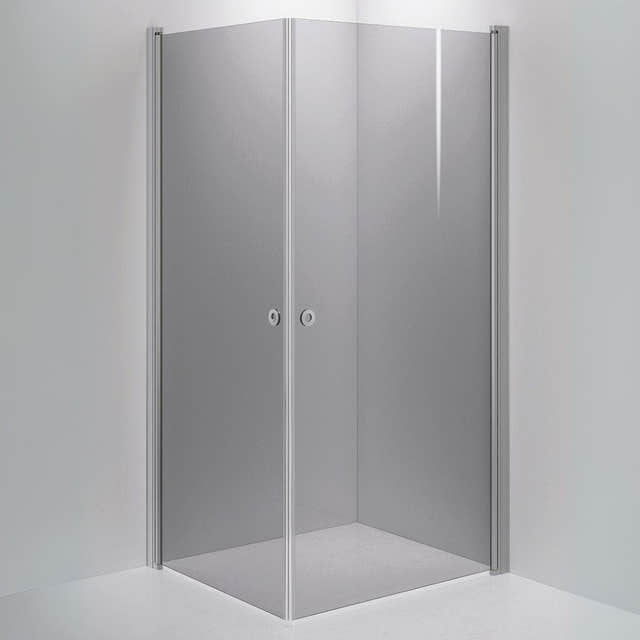 INR Dusjhjørne LINC ANGEL Grått Glass Matt aluminium / 90x100cm / Grått glass INR Iconic Nordic Rooms Dusjhjørne INR-51203991
