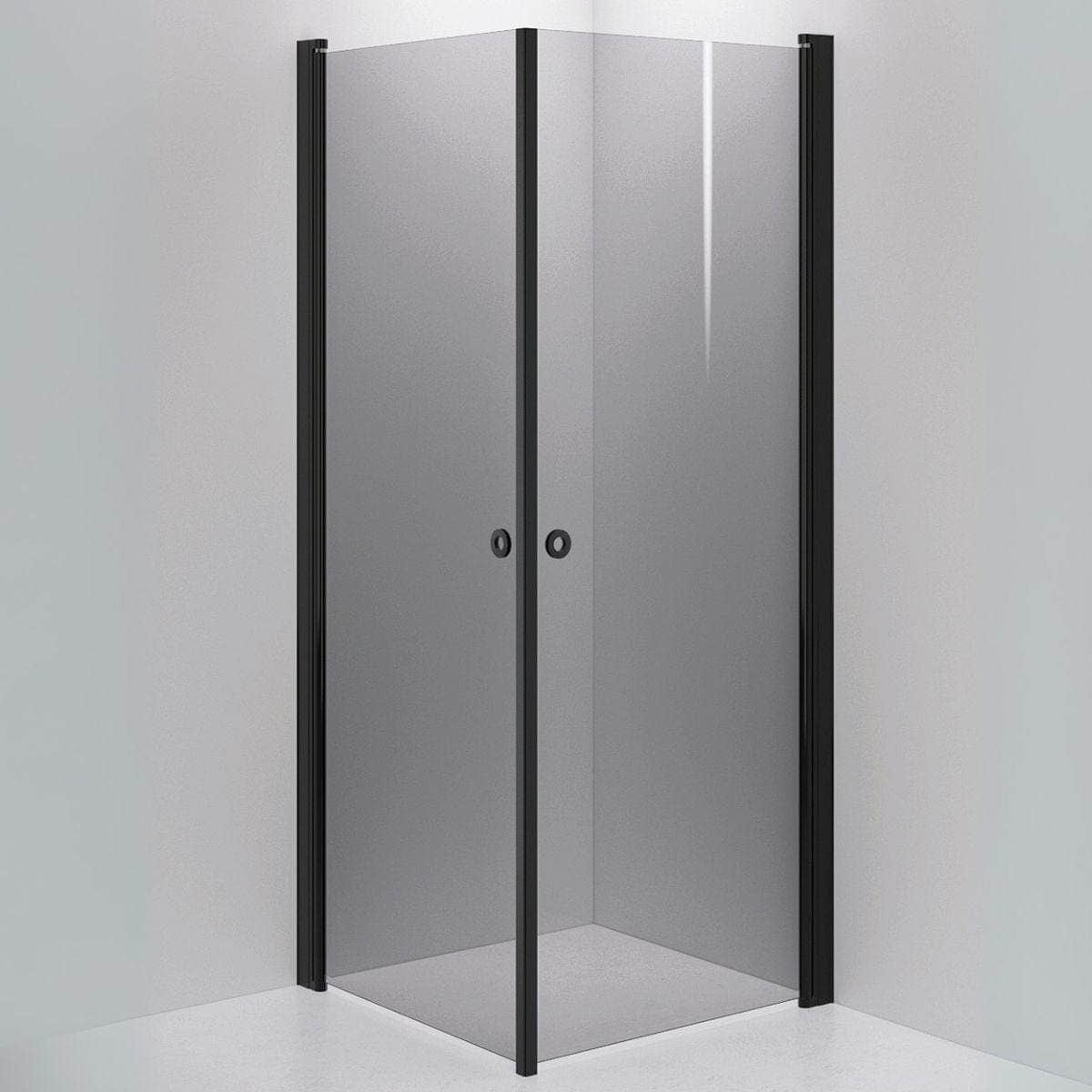 INR Dusjhjørne LINC ANGEL Grått Glass Svart matt / 80x80cm / Grått glass INR Iconic Nordic Rooms Dusjhjørne INR-51203188