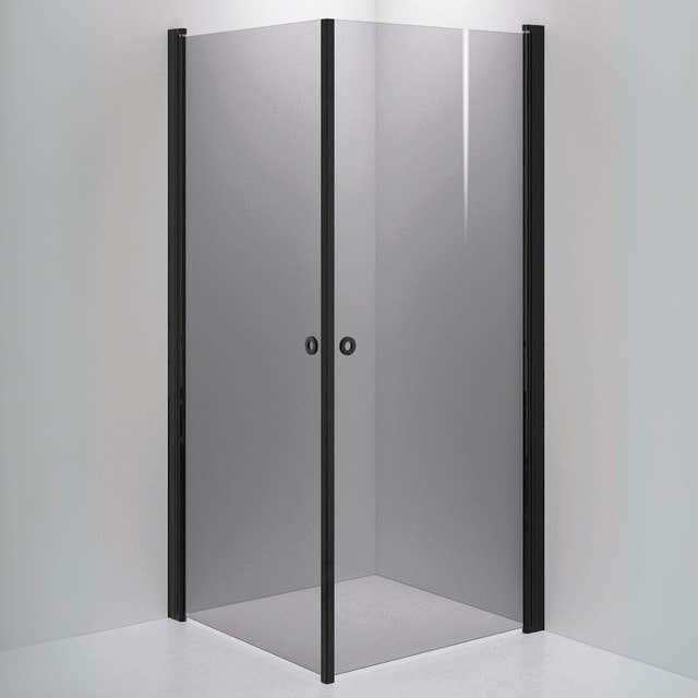INR Dusjhjørne LINC ANGEL Grått Glass Svart matt / 90x90cm / Grått glass INR Iconic Nordic Rooms Dusjhjørne INR-51203199