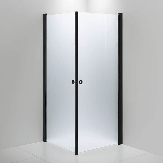 INR Dusjhjørne LINC ANGEL Måltilpasset Svart matt / Måltilpasset / Frostet glass INR Iconic Nordic Rooms Dusjhjørne INR-51210100