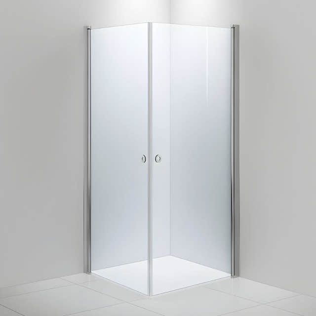INR Dusjhjørne LINC ANGEL Safetech Glass Krom / 90x90cm / Safetech klart glass INR Iconic Nordic Rooms Dusjhjørne INR-51240399