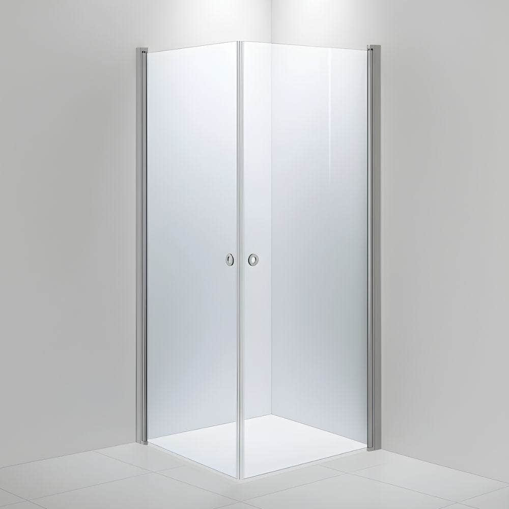 INR Dusjhjørne LINC ANGEL Safetech Glass Matt aluminium / 90x90cm / Safetech klart glass INR Iconic Nordic Rooms Dusjhjørne INR-51240999