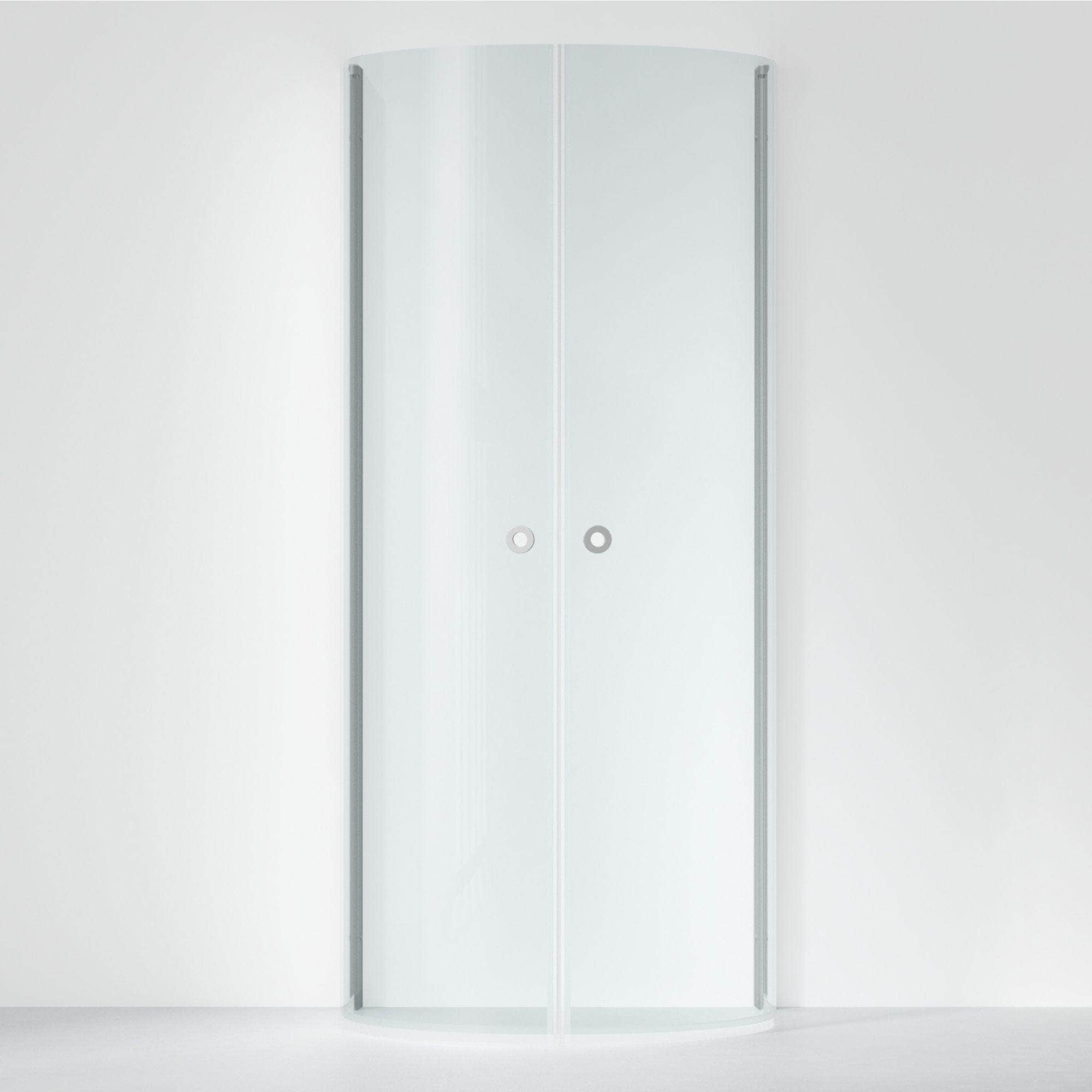 INR Dusjhjørne LINC Monument B93xD78cm Matt aluminium / 93x78cm / Klart glass INR Iconic Nordic Rooms Dusjhjørne INR-56102998