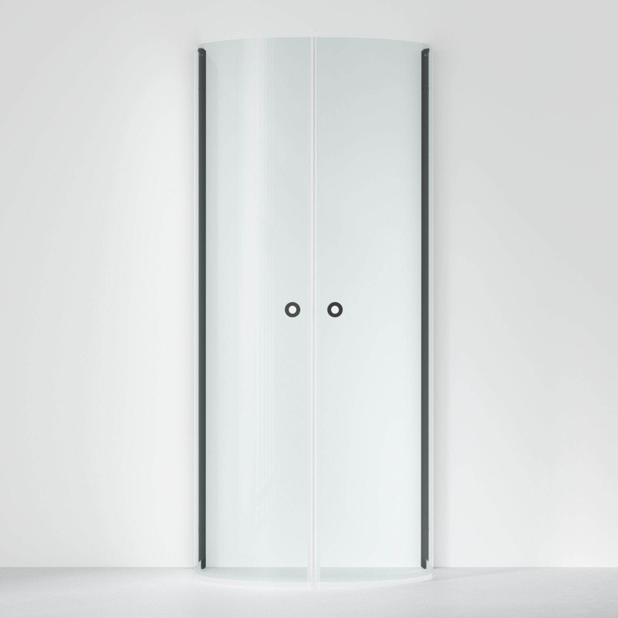 INR Dusjhjørne LINC Monument B93xD78cm Svart matt / 93x78cm / Klart glass INR Iconic Nordic Rooms Dusjhjørne INR-56102198