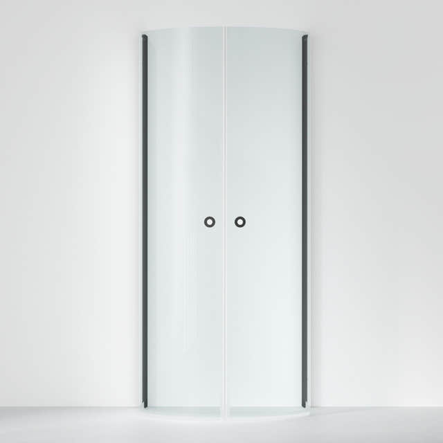 INR Dusjhjørne LINC Monument B93xD78cm Svart matt / 93x78cm / Klart glass INR Iconic Nordic Rooms Dusjhjørne INR-56102198