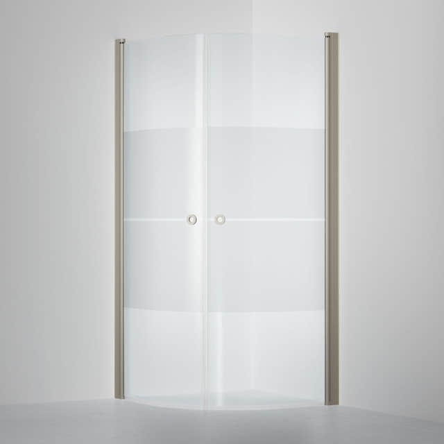 INR Dusjhjørne LINC NIAGARA Frostet / Streak Glass Stone / 70x70cm / Frostet glass INR Iconic Nordic Rooms Dusjhjørne INR-56010477