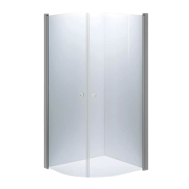 INR Dusjhjørne LINC NIAGARA Klart Glass,Timeless Matt aluminium / 90x100cm / Klart glass INR Iconic Nordic Rooms Dusjhjørne INR-56002991