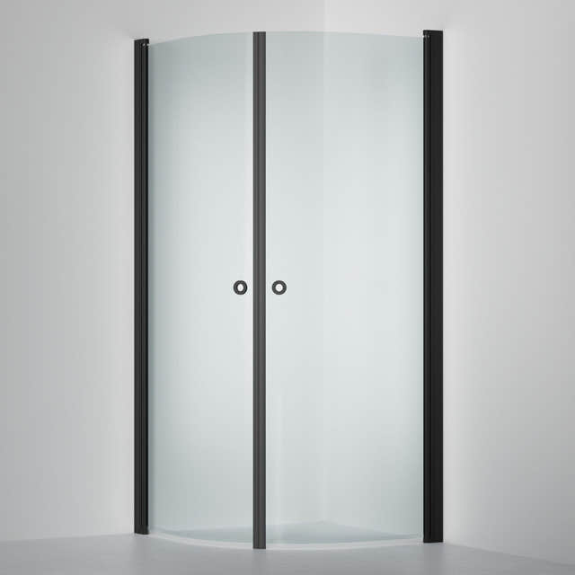 INR Dusjhjørne LINC NIAGARA Safetech glass Svart matt / 90x90cm / Safetech klart glass INR Iconic Nordic Rooms Dusjhjørne INR-56040199