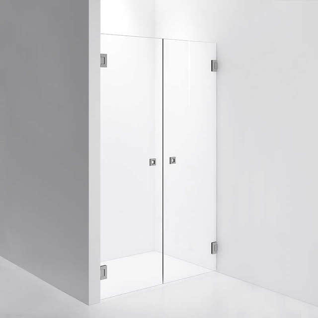 INR Dusjnisje ARC 3 Måltilpasset Brushed stainless / Måltilpasset / Opal klart glass INR Iconic Nordic Rooms Dusjnisje INR-10312400