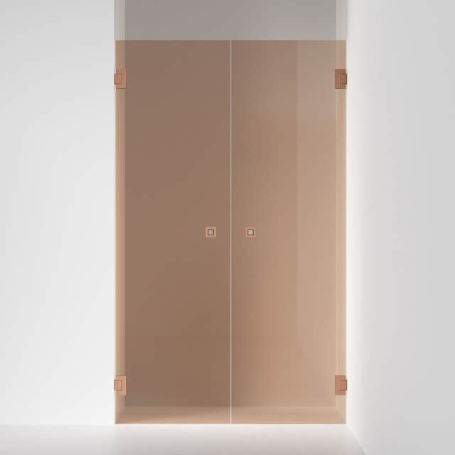 INR Dusjnisje ARC 3 Original Måltilpasset Brushed bronze / Måltilpasset / Bronse glass INR Iconic Nordic Rooms Dusjnisje INR-10342600