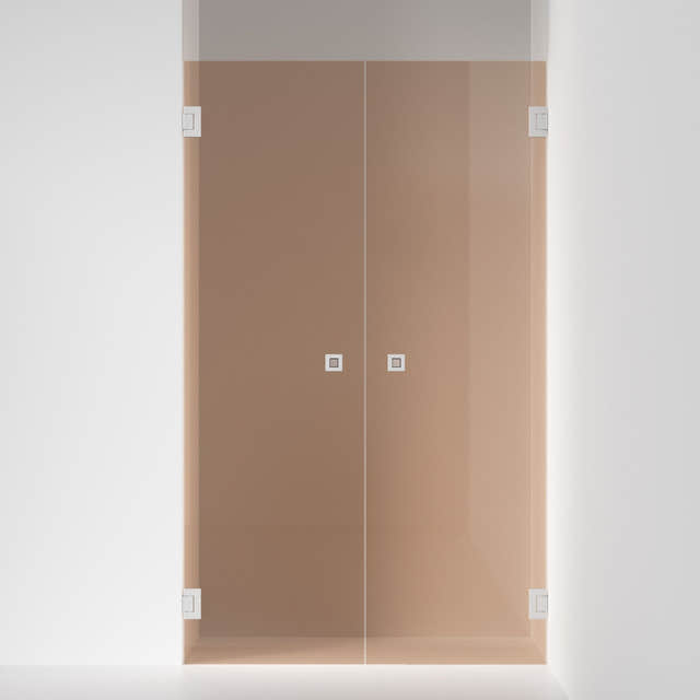 INR Dusjnisje ARC 3 Original Måltilpasset Brushed stainless / Måltilpasset / Bronse glass INR Iconic Nordic Rooms Dusjnisje INR-10342400
