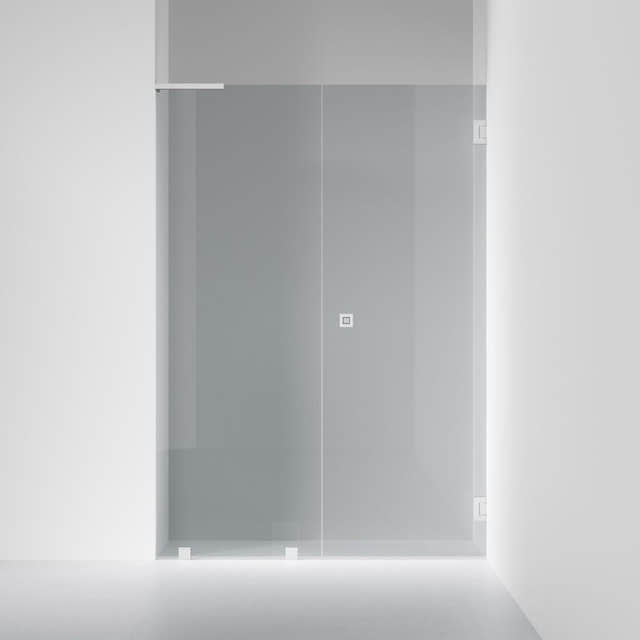 INR Dusjnisje ARC 4 Original Måltilpasset Brushed stainless / Måltilpasset høyre / Grått glass INR Iconic Nordic Rooms Dusjnisje INR-104303400