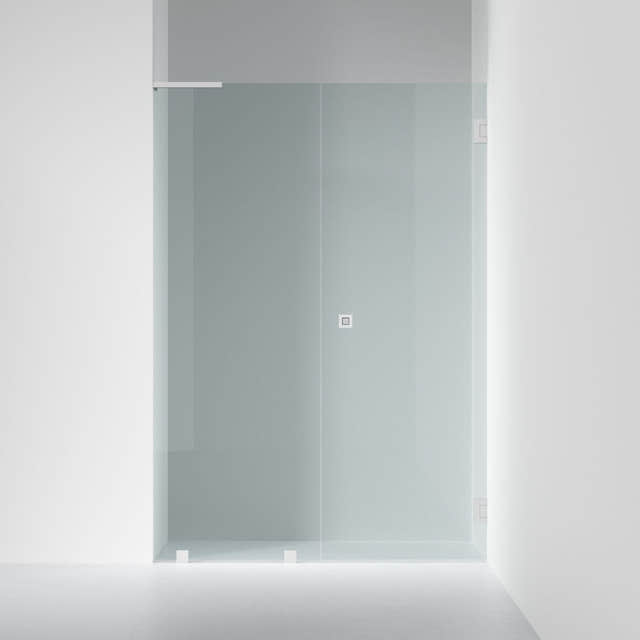 INR Dusjnisje ARC 4 Original Måltilpasset Brushed stainless / Måltilpasset høyre / Klart glass INR Iconic Nordic Rooms Dusjnisje INR-104302400